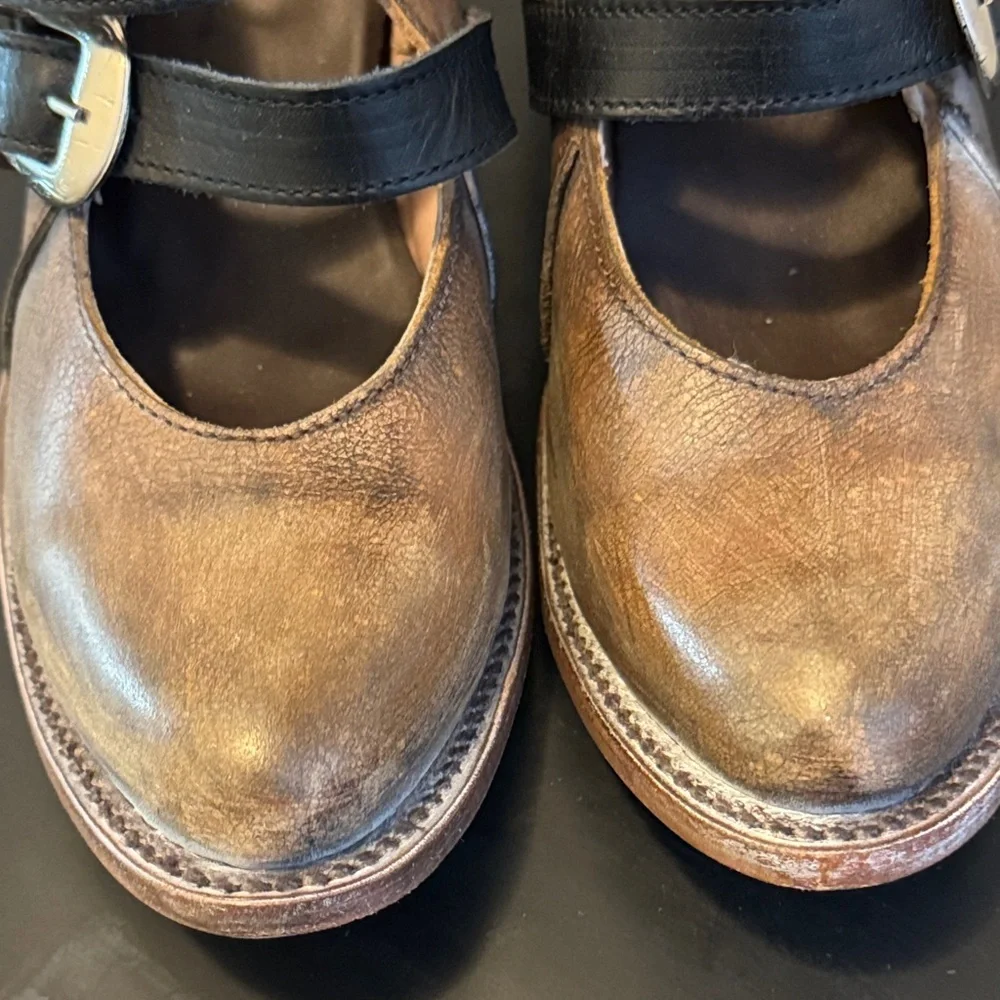 Like New Freebird Brown and Black Ankle Boots